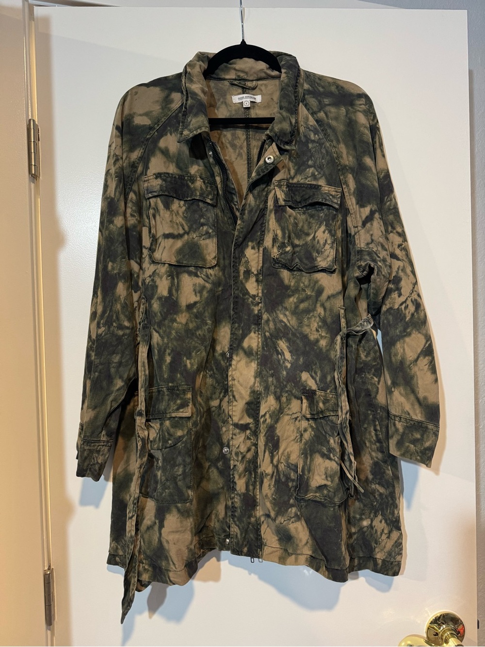 Good American Rare Fall 2020 Sample Camo Utility Duster Jacket Size 5 (XXL)